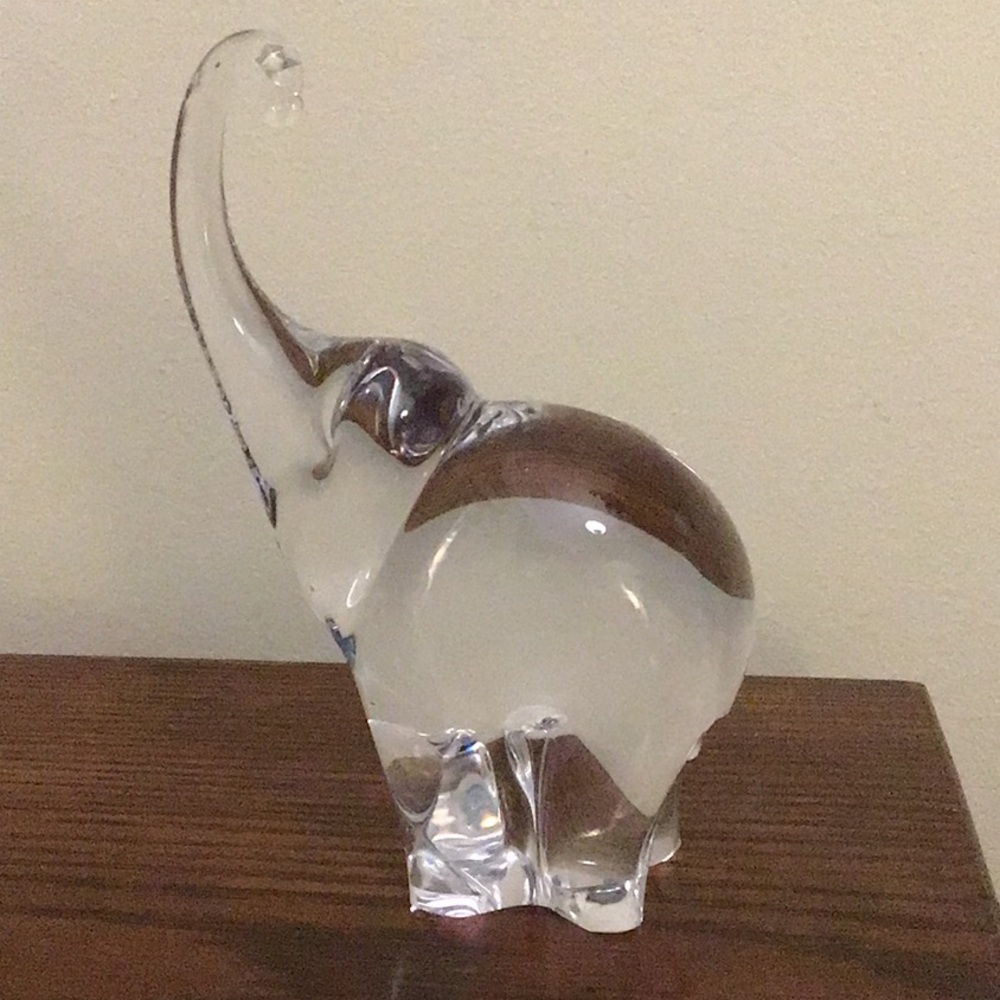 Maleras, Sweden, Crystal Elephant Figurine